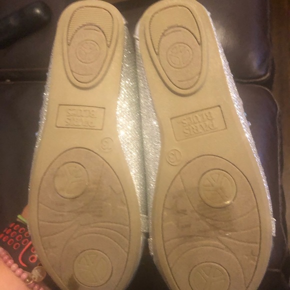Paris blues slice sparkly slip ons - Picture 3 of 5